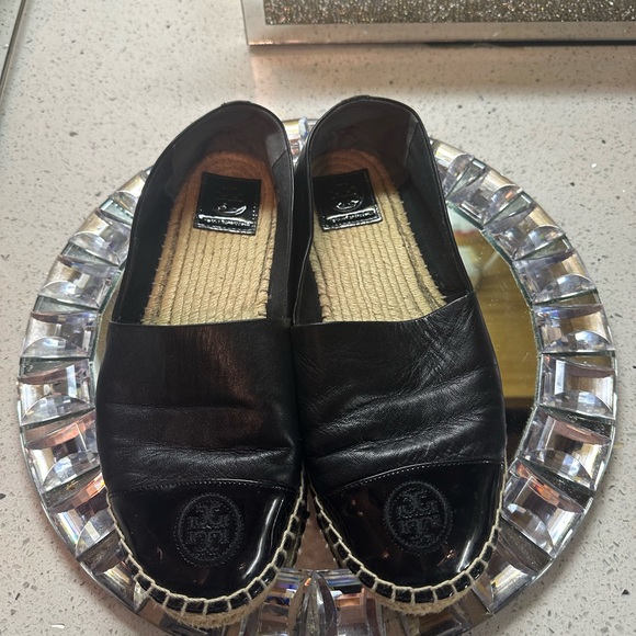 TORY BURCH COLOR BLOCK FLAT ESPADRILLE IN BLACK SIZE 9.5 - Picture 3 of 4